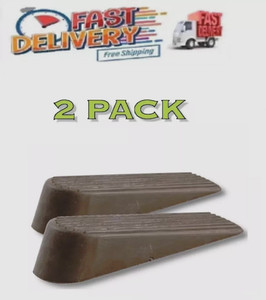 Brown Rubber Door Stops (2 per Pack)