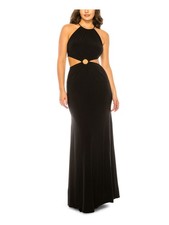 B DARLIN Womens Gown Full-Length Dress Black Sleeveless Evening Juniors S