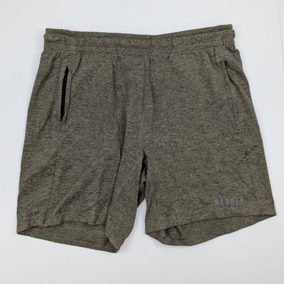 NOBULL Lightweight Knit Shorts Mens Large Heather Brown Workout Lifting Active