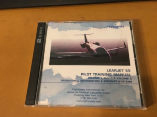 LearJet 55  Pilot Training Manuals on Disc, Vol 1 & 2