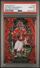 2022 Panini Select - Premier Level Patrick Mahomes II #148 Red Disco Prizm /49
