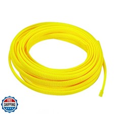 uxcell Expandable Sleeving, 1/4-inch 16ft Cable Sleeve, Yellow