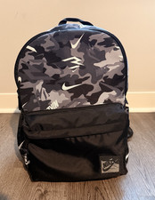 Nike Black/Gray Camouflage Backpack Zip Closure Pockets Padded Adjustable Straps
