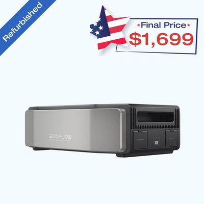 EcoFlow DELTA Pro Ultra Power Station Smart Extra Battery, Certified Refurbished