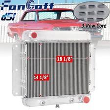 3 Row Aluminum Radiator For 1962-1967 63 64 Chevrolet Chevy Nova Ii Inline Cc255
