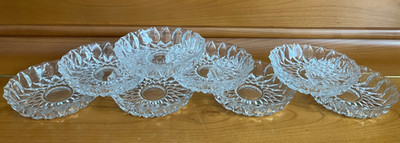 8 flache Dessertschälchen, vermtl. aus den 70er Jahren