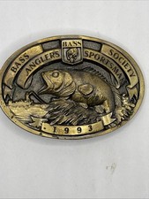 Bass Anglers Sportsman Society BASS 1993 USA Belt Buckle