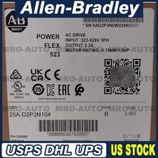 New Sealed Allen-Bradley 25A-D2P3N104 AC Drive Ser B PowerFlex 523 0.75kW 1HP
