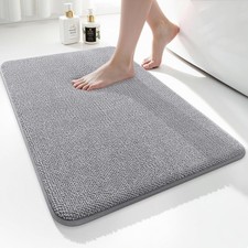 smiry Thick Memory Foam Bath Mat,40 x 60 cm,Extra Soft Absorbent Bathroom Mat,N