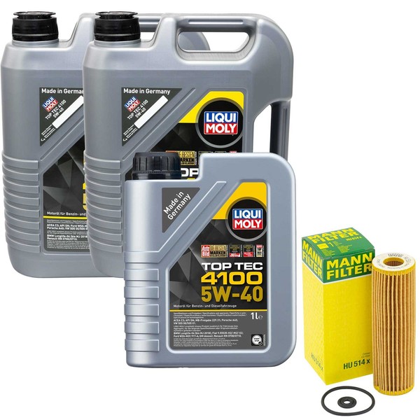 MotoröL Set 4100 5W-40 Liqui Moly 11 Liter + ÖLfilter FüR Mercedes Sprinter 5-T-image
