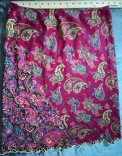 100% Silk Paisley Print Skirt EXPRESS WORLD B...
