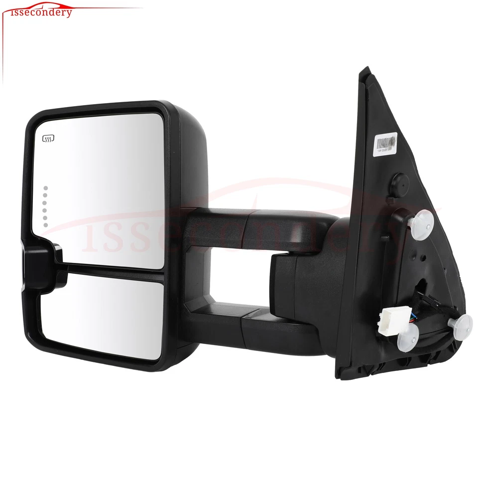 Pair Tow Mirrors For 2007-2021 Toyota Tundra Power Heated Running Light Signals — 第 3/4 张图片