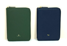 Radley Travel Wallet Document Wallet Large Racing Green Ink Navy Blue PU Leather
