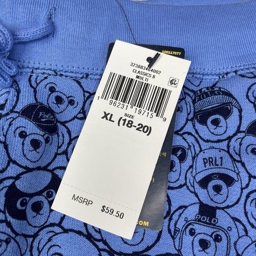 Polo Ralph Lauren Big Boys XL (18-20) Polo Bear Blue Shorts - Picture 3 of 7