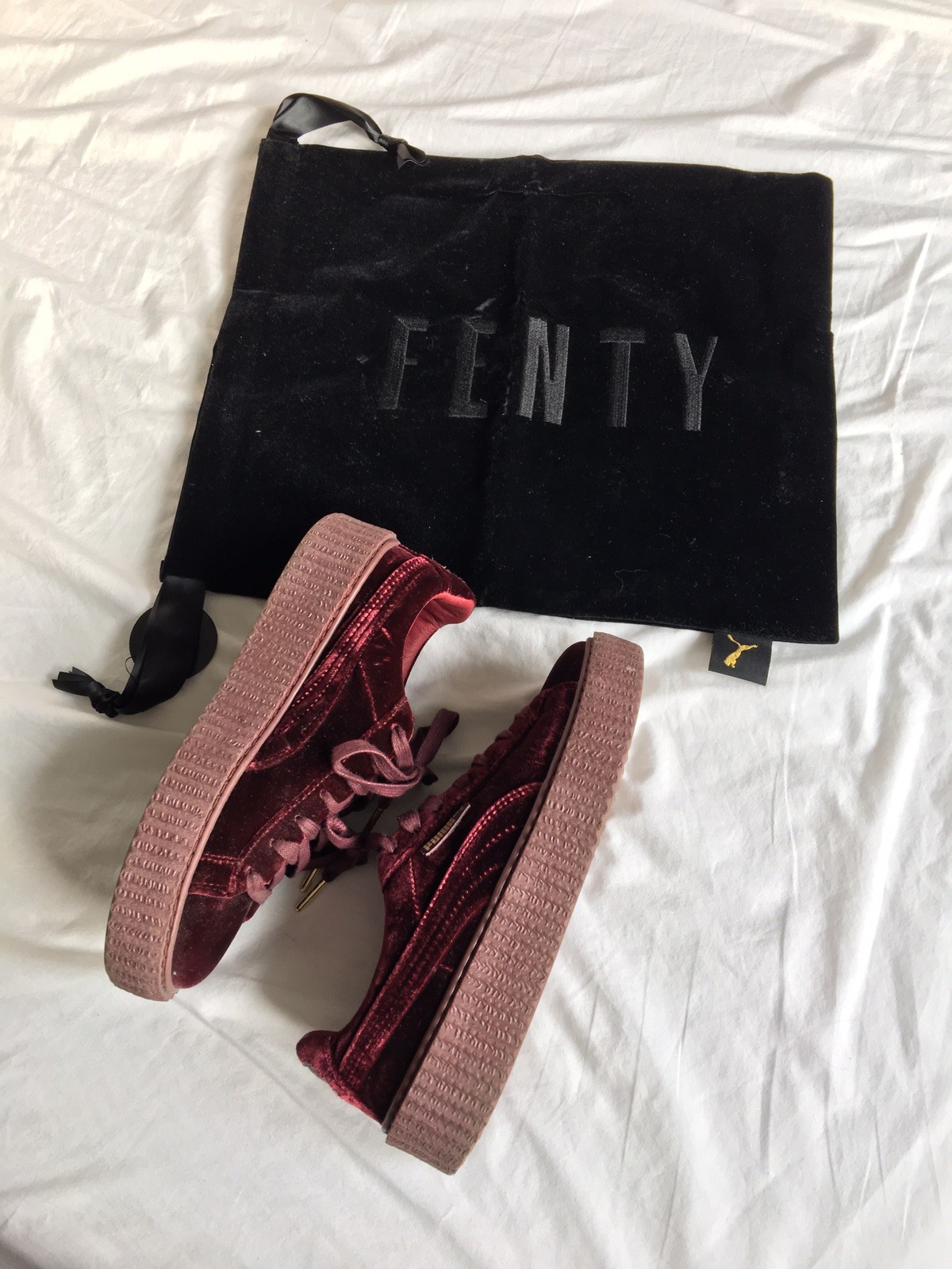 Puma Fenty by Rihanna Creeper Creeper Creeper Sneaker Burgundy Velvet Sz 8 with Dustbag 6ed15d Puma Fenty by Rihanna Creeper Creeper Creeper Sneaker Burgundy Velvet Sz 8 with Dustbag 6ed15d