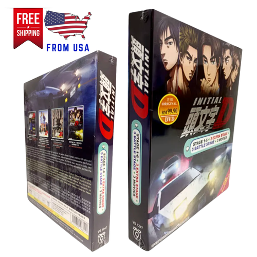 ANIME DVD INITIAL D COMPLETE (St 1-6) BOXSET, 3 Extra St, 3 Battle St, 3 Movies