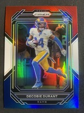 2022 Panini Prizm Football Decobie Durant Red White & Blue Prizm RC