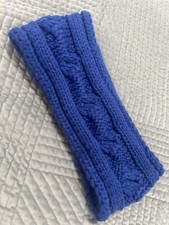 Women Girls Cable Knit Headband Winter Ear Warm Wide Hair Band Royal Blue NWOT