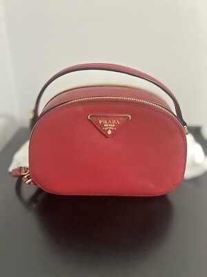 Red Prada Odette Saffiano leather bag | eBay