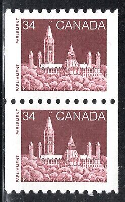 Canada Stamp Scott #952, 34c, Coil Pairs, OG, MNH, SCV$1.50 Canada Stamp Scott #952, 34c, Coil Pairs, OG, MNH, SCV$1.50