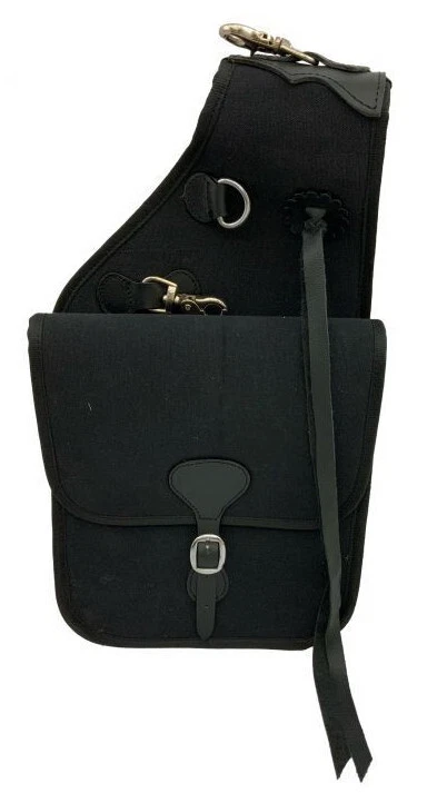 Western Trail Horse or Motorcycle Saddle Bag Bags Heavy Black
