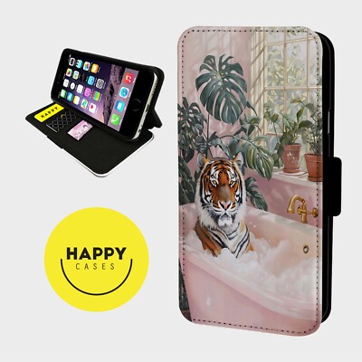 TIGER LUXURY LIFESTYLE - Kunstleder Flip Handyhülle - iPhone/Samsung