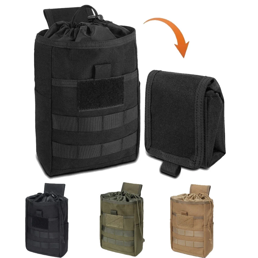 Tactical Dump Pouch Drop Pouch Magazine Recycling Pack MOLLE Mag Storage Bag