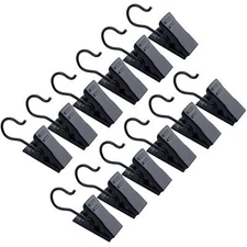 JANYUN 30 Pack Small Heavy-Duty Hook Clip Set Metal Curtain Hangers Clips for