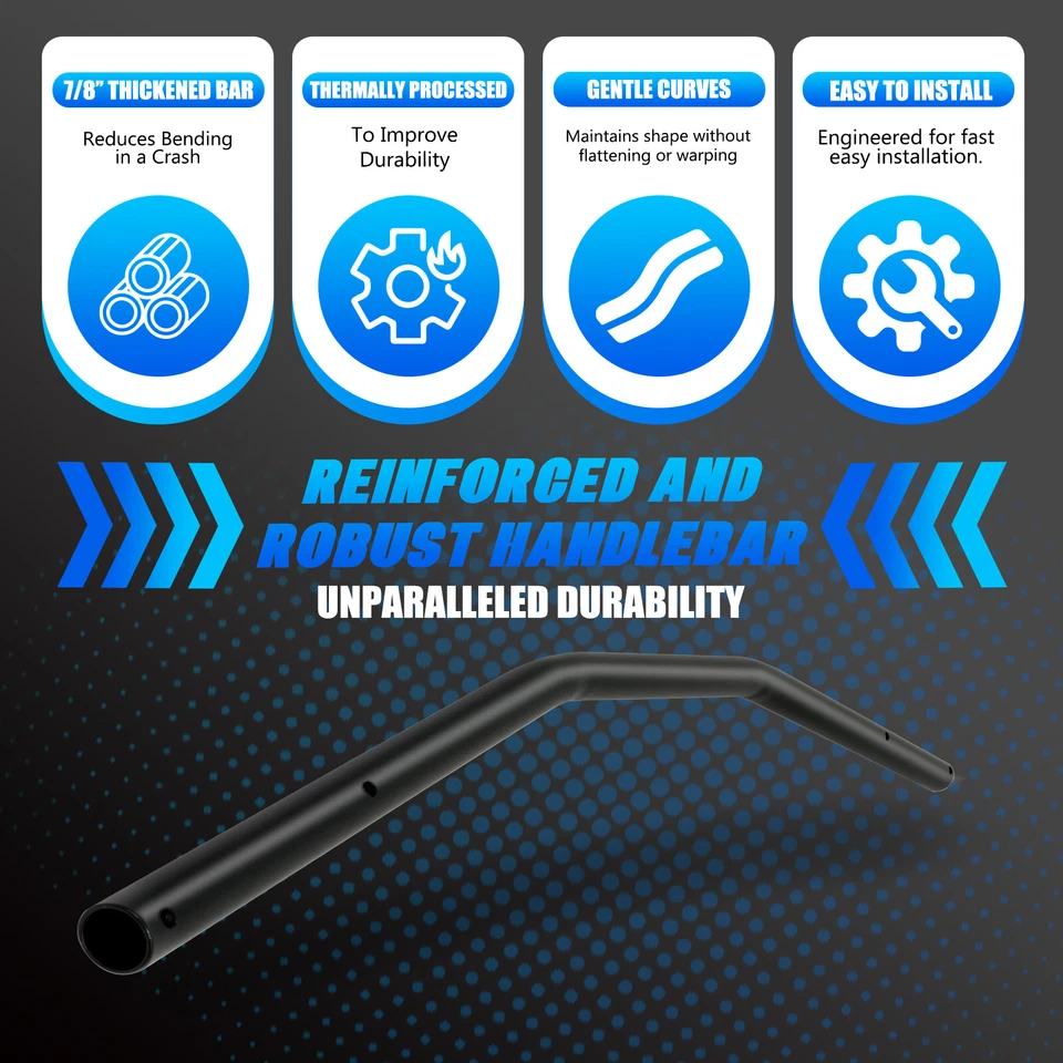 7/8" Motorcycle Handlebar Drag Bar For Ducati Streetfighter V4S Scrambler Bobber - Image 3 of 4