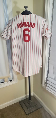Majestic MLB ⚾️ Philadelphia Phillies #6 Howard Stitch Sewn Jersey YOUTH XL - Picture 2 of 13