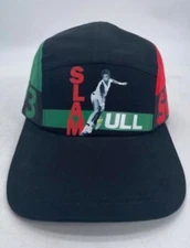 Black Holy Grail Champ 5 Panel Long Bill Cap Adjustable Elastic Fit 