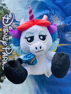 Disney Parks Pixar Inside Out Rainbow Unicorn Big Feet 10 inch Plush Doll  NEW