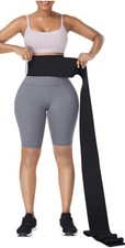 Waist Trainer for women I Adjust Your Snatch Bandage Wrap Tummy Control Black