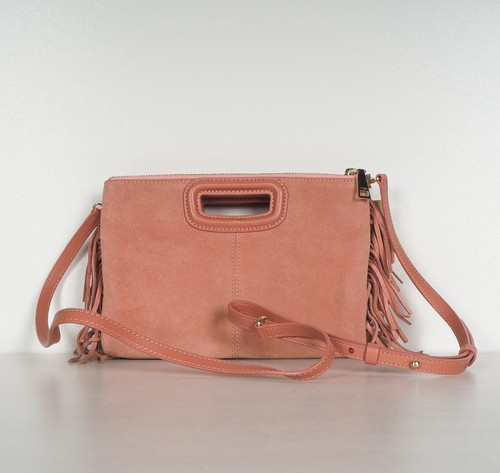 Maje Women's Shoulder Bag / Handbag Leather Fringe Trim E19MDUOSUE
