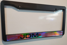 Hologram Oil Slick Jdm Japan Flag Tofu Plastic License Plate Frame Hologram Oil Slick Jdm Japan Flag Tofu Plastic License Plate Frame