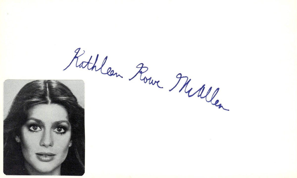 Kathleen Rowe McAllen Signed Auto 3x5 Index Card Aspects of Love