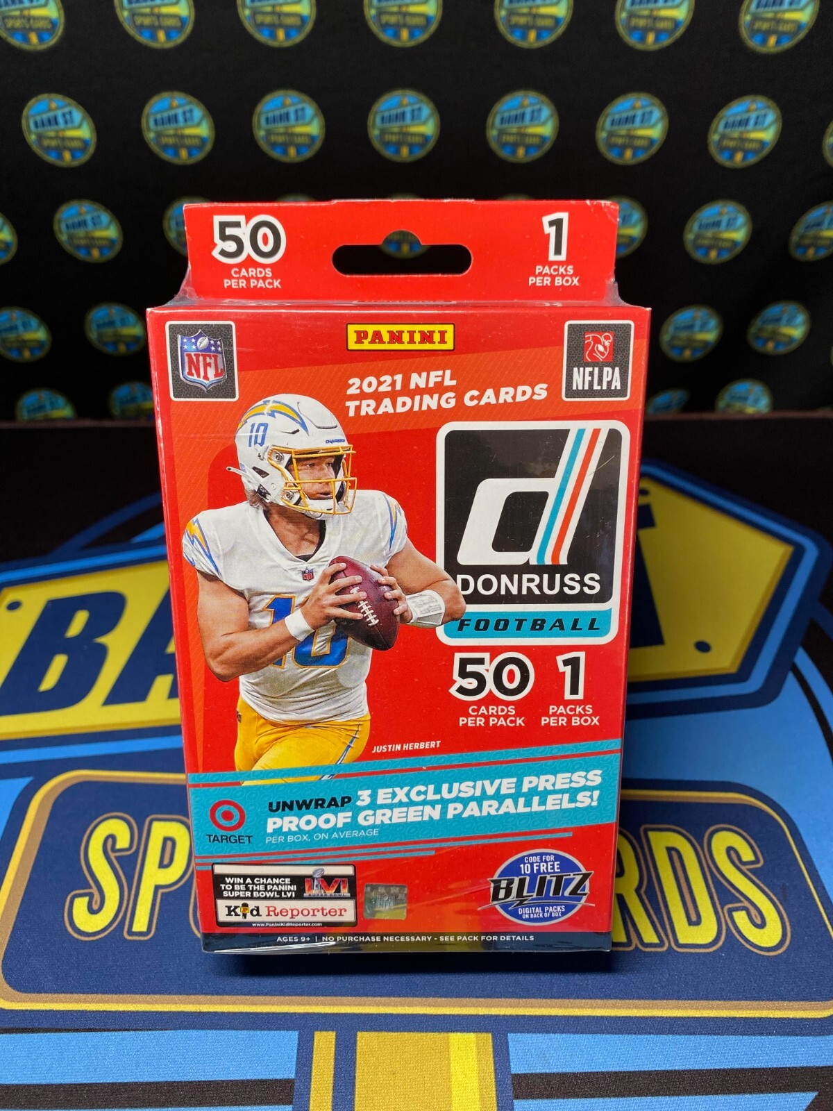 2021 Panini Donruss NFL Football Trading Cards Holiday Hanger Box
