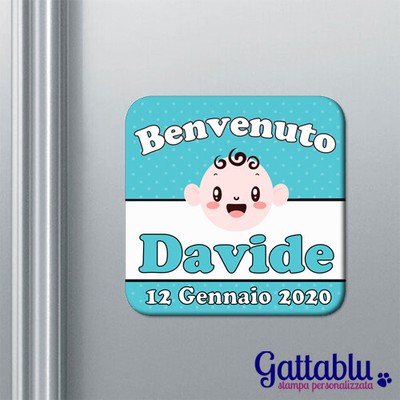 Calamita Nascita Bimbo Benvenuto Personalizzata Con Nome E Data Ebay