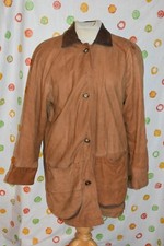 Vintage 1980's PARIS CLUB WOMENS Medium LEATHER COAT plaid Lined