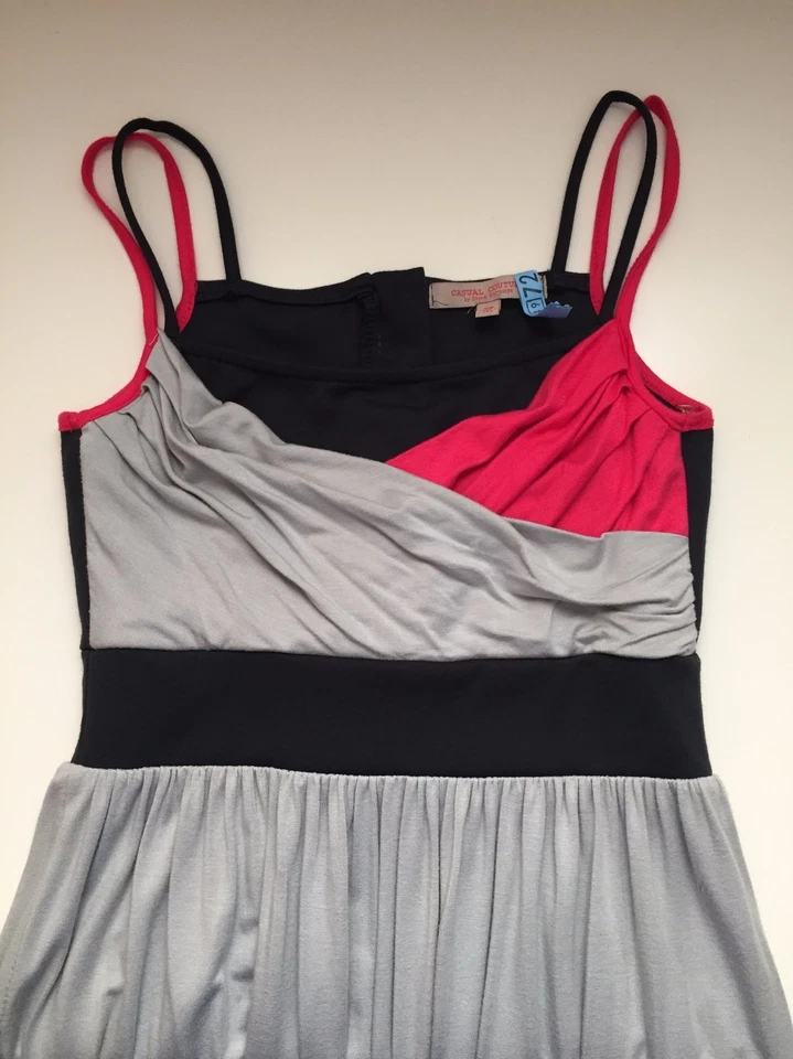 CASUAL COUTURE by Green Envelope Flare DRESS~Double Spaghetti Strap/Pleated Bust - Image 4 of 4