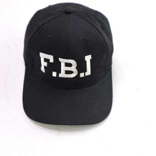 Vintage FBI black baseball cap Mens One 