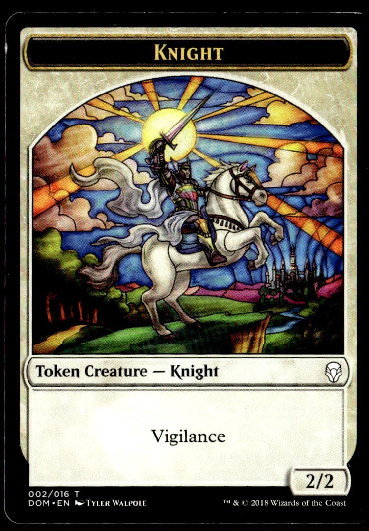 2018 Dominaria Tokens Knight Token/Common #2