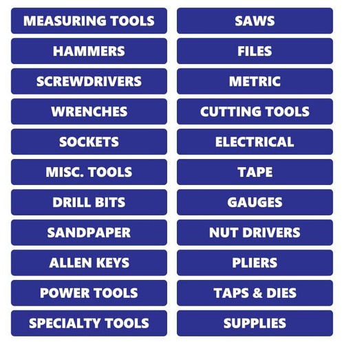 Toolbox Organizational Magnetic Rounded Labels By DCM Solutions - Picture 9 of 36