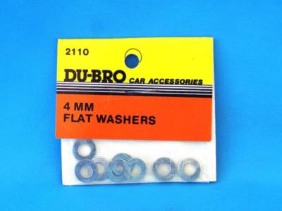 Du-Bro 2110 Unterlegscheiben 4 mm (8) Flache Scheiben Modellbau