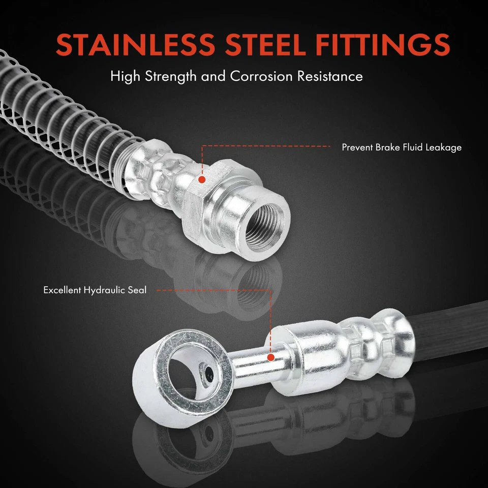 2x Manguera hidráulica de freno delantera izquierda y derecha para Mitsubishi Mirage 99-02 1,5 L 1,8 L Foto 4 de 4