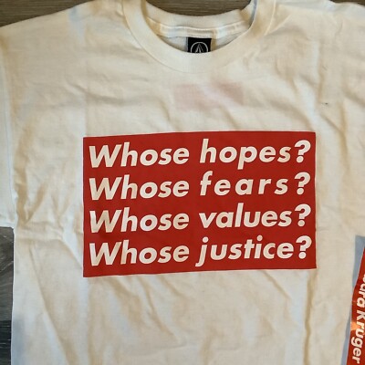 Barbara Kruger Volcom Performa 17 Biennial Red Box Logo T Barbara Kruger Volcom Performa 17 Biennial Red Box Logo T