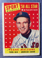 SIGNED FRANK MALZONE 1958 ALL STAR SELECTION CARD AUTOGRAPHED - RED SOX