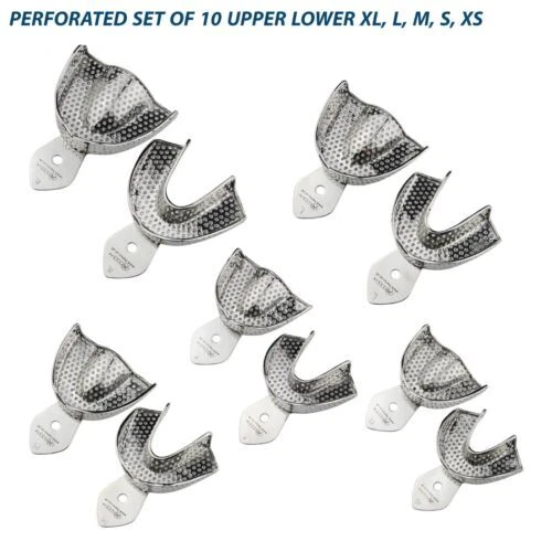 TK PLUS Impression Trays Perforated,Plateau D'Impression Supérieur & Inférieur Set