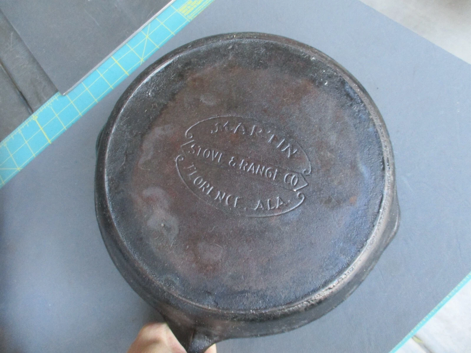 Vtg MARTIN STOVE & RANGE COMPANY, Florence AL Cast Iron Skillet Frying Pan