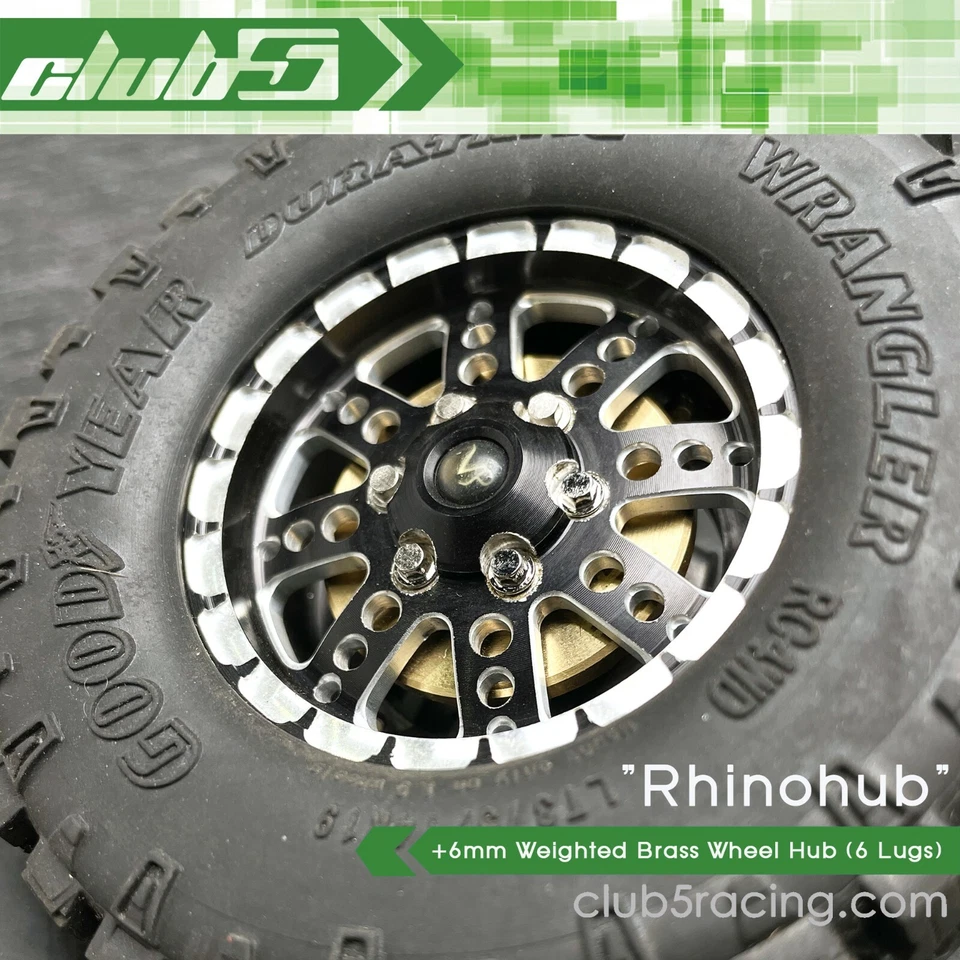"Rhinohub" +6 mm Weighted Brass Wheel Hub for Vanquish Wheel SLW475 (6 Lugs,V2) - Image 4 of 4